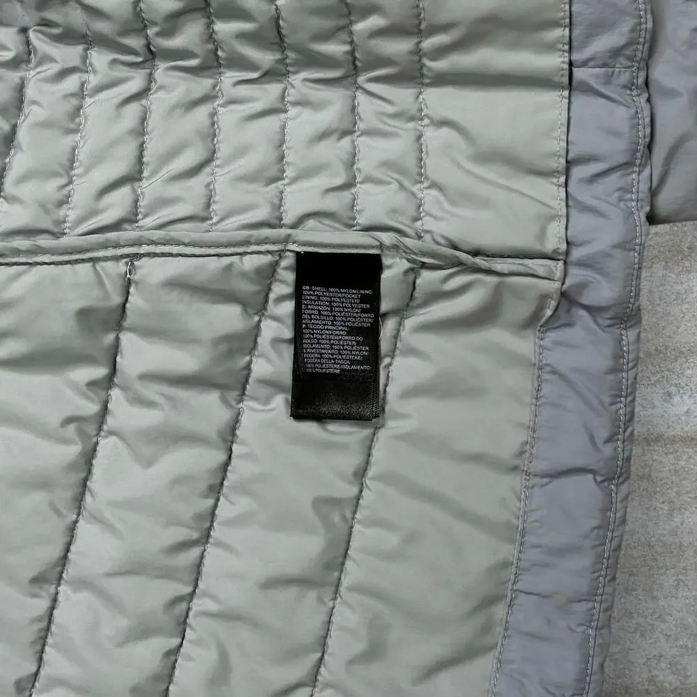 Vintage Y2K The North Face Puffer Jacket Womens S Light Grey Polyester Full Zip - Picture 4 of 4